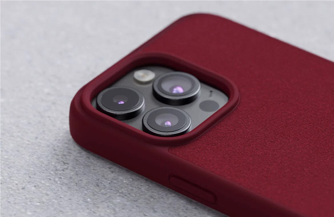 Чохол-накладка Njord Suede MagSafe Case Red для iPhone 15 Pro Max - 1
